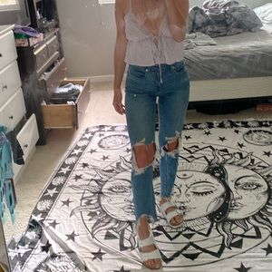 american eagle mom jeans